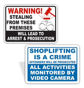 Shoplifting Signs