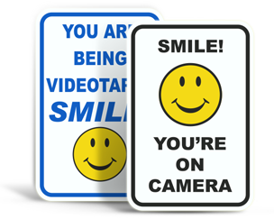 Smile You're on Camera Signs