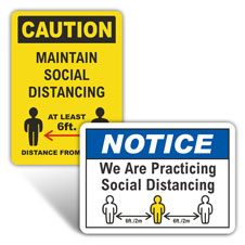 Custom Social Distancing Signs