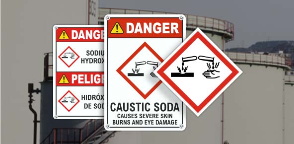 Sodium Hydroxide GHS Signs