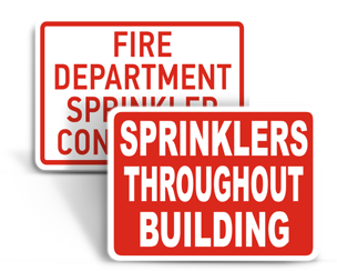 Sprinkler Connection Signs