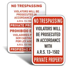 State No Trespassing Signs