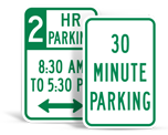 Time Limited Parking Signs