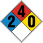 NFPA Danger Propane 2-4-0 Instructions Sign