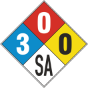 NFPA Danger Nitrogen 3-0-0-SA White Sign