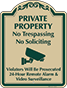 Green Border & Text – Private Property No Trespassing Sign