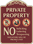 Burgundy Background – No Soliciting Loitering Or Trespassing Sign
