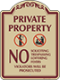 Burgundy Border & Text – No Soliciting Trespassing  Loitering Or Flyers Sign