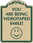 Green Border & Text – Smile You Are Being Videotaped Sign