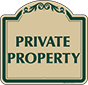 Green Border & Text – Private Property Sign