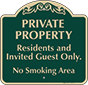 Green Background – Residents And Invited Guest Sign