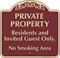Burgundy Background – Residents And Invited Guest Sign