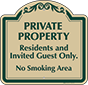 Green Border & Text – Residents And Invited Guest Sign