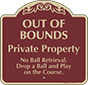 Burgundy Background – Out Of Bounds Private Property Sign