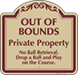 Burgundy Border & Text – Out Of Bounds Private Property Sign