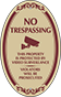 Burgundy Border & Text – Protected By Video Surveillance Oval Sign