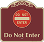 Burgundy Background – Do Not Enter Sign