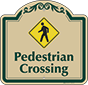 Green Border & Text – Pedestrian Crossing Sign