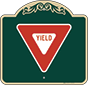 Green Background – Yield Sign