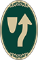 Green Background – Keep Right Sign