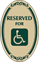 Green Border & Text – Accessible Reserved Parking Sign