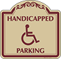 Burgundy Border & Text – Handicapped Parking Sign