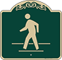 Green Background – Pedestrian Crossing Sign