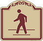 Burgundy Border & Text – Pedestrian Crossing Sign