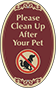Burgundy Background – Please Clean Up After Your Pet Sign