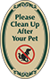 Green Border & Text – Please Clean Up After Your Pet Sign