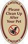 Burgundy Border & Text – Please Clean Up After Your Pet Sign