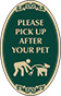 Green Background – Please Pick Up After Your Pet Sign