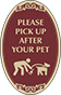 Burgundy Background – Please Pick Up After Your Pet Sign