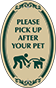 Green Border & Text – Please Pick Up After Your Pet Sign