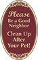 Burgundy Background – Please Be A Good Neighbor Sign
