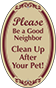 Burgundy Border & Text – Please Be A Good Neighbor Sign
