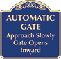 Burgundy Background – Automatic Gate Sign