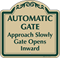 Green Border & Text – Automatic Gate Sign