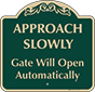 Green Background – Approach Slowly Sign