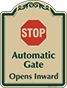 Green Border & Text – Stop Automatic Gate Sign