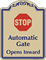 Burgundy Border & Text – Stop Automatic Gate Sign