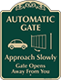 Green Background – Automatic Gate Sign
