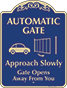 Burgundy Background – Automatic Gate Sign