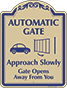 Burgundy Border & Text – Automatic Gate Sign