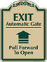 Green Border & Text – Exit Automatic Gate Sign