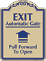 Burgundy Border & Text – Exit Automatic Gate Sign