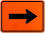 Work Zone Orange Right Arrow