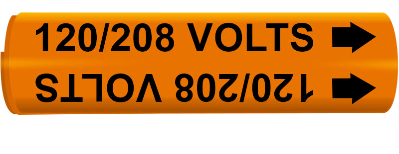 1 8 Volts Wrap Around Marker V510 By Safetysign Com