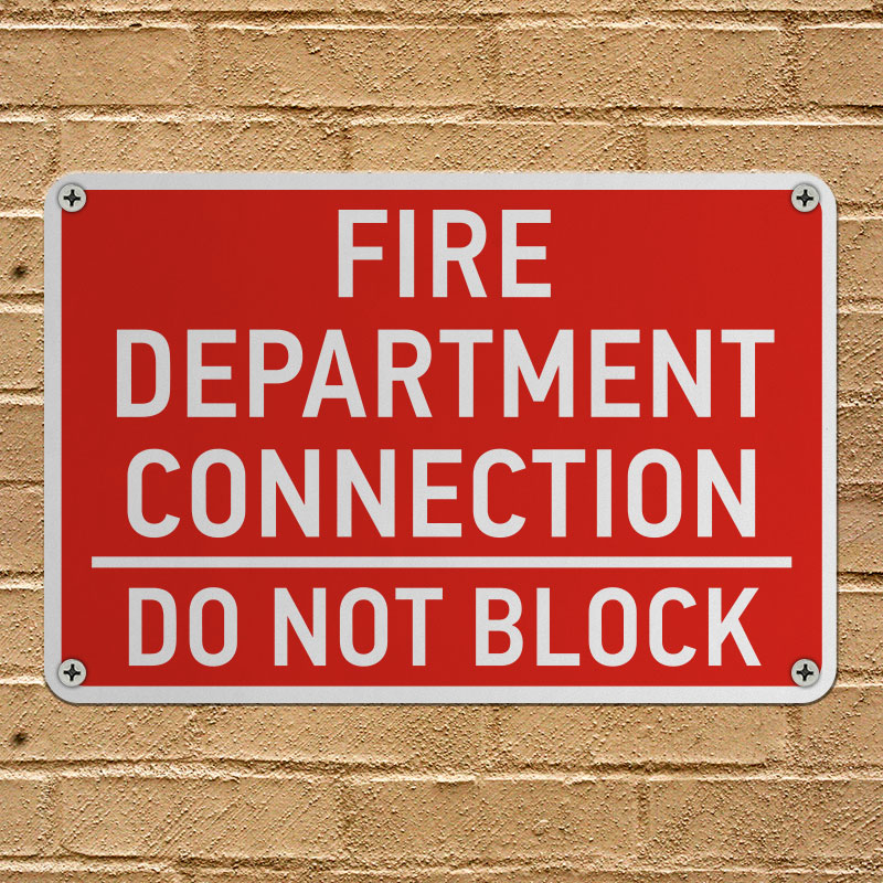 Fire Department Connection Sign Meaning