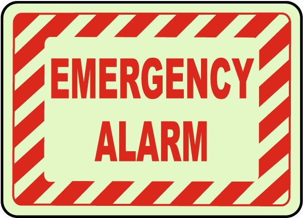Emergency Alarm Sign A5048 - by SafetySign.com